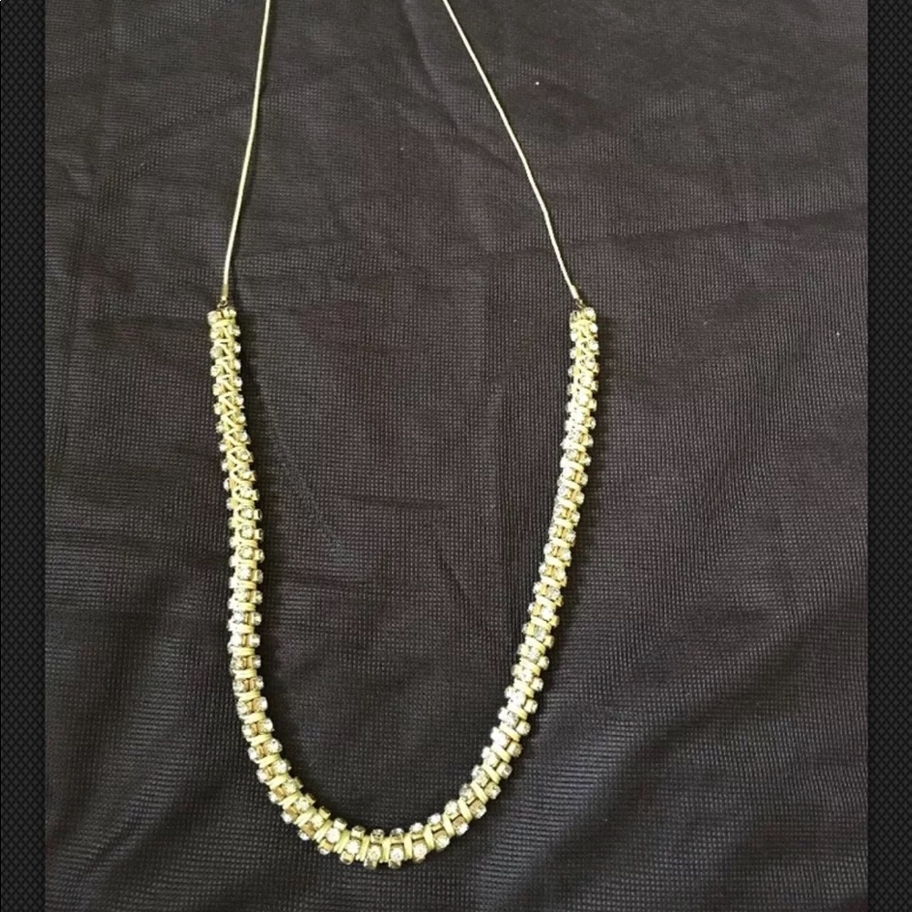 Kate Spade Hip Stitch necklace clear/citron
